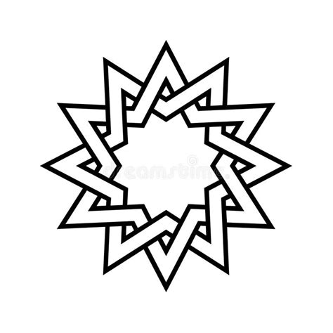 Kufic pattern symbol stock illustration. Illustration of arab - 161902108