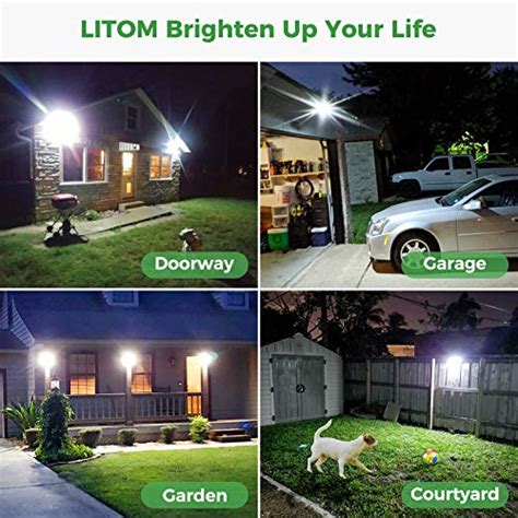 Litom Led Solar Lights Outdoor With Higher Security And Motion Sensor