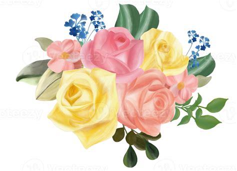 Rose Flower Bouquet Watercolor 10260449 Png