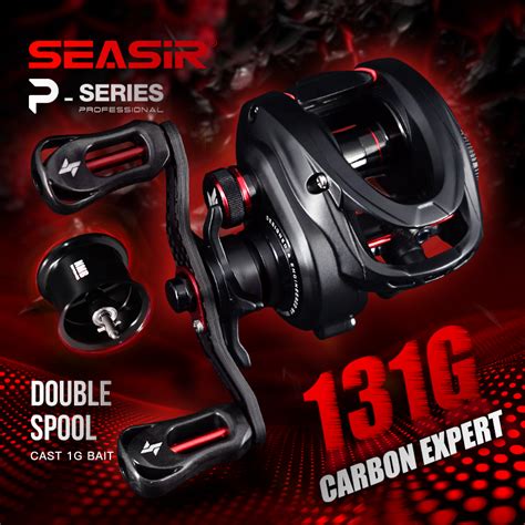 SEASIR MANSORY PRO 131G Ultra Light Carbon Fiber Double Spools