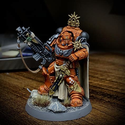 I Dont See A Lot Of Orange Space Marines So Heres A Captain In My