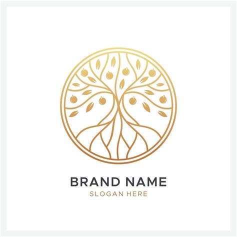 golden tree logo design template 11265595 Vector Art at Vecteezy