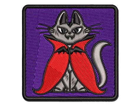 Vampire Cat Halloween Multi Color Embroidered Iron On Or Hook And Loop Patch Applique Michaels