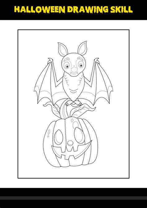 Halloween drawing skill for kids. Halloween drawing skill coloring page ...