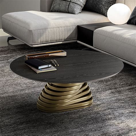 Rotolo Low Wood Top Coffee Table Sklar Furnishings