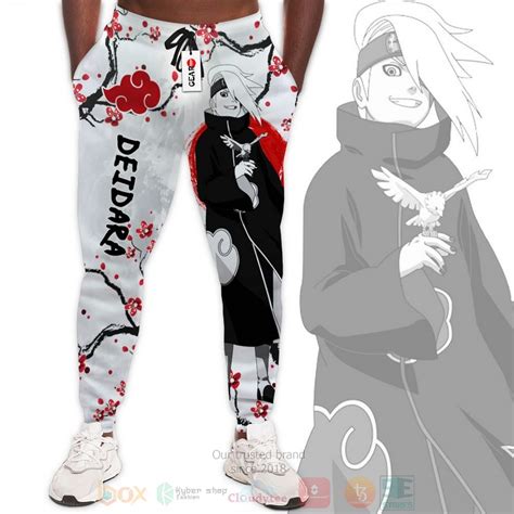 Hot Deidara Naruto White Black Anime Jogger Pants Express Your Unique Style With Boxboxshirt