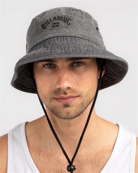 Shop Billabong Peyote Washed Bucket Hat In Washed Black Fast Shipping