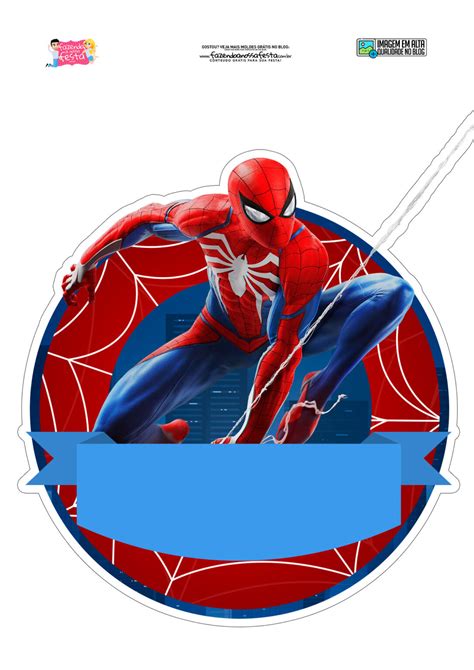 Topo De Bolo Redondo Homem Aranha Fazendo A Nossa Festa