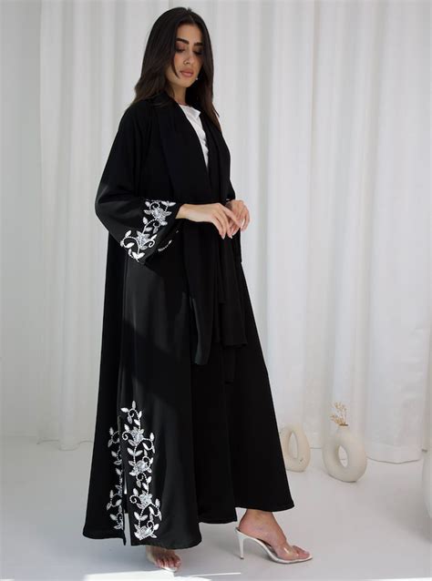 She Abaya Description Crepe Fabric Abaya With Handwork Beads Plain