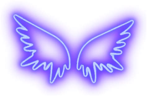 Asas Violeta Chroma Key Neon Signs Stickers Wings Decals