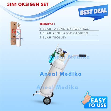 Jual Tabung Oxygen Lengkap M Siap Pakai Tabung Oksigen Set M