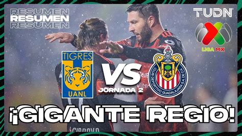 Resumen Y Goles Tigres Vs Chivas Liga Mx CL2024 J2 TUDN YouTube