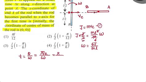 A Uniform Rod Of Mass M And Length L Is Placed Over A Smooth Horizontal Surface Alon