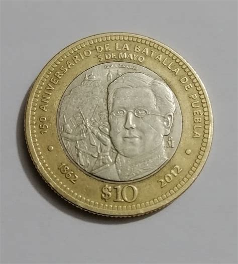 Moneda De 10 Pesos Mexicanos Ignacio Zaragoza 5 De Mayo 1862 Mercado 150144 Hot Sex Picture