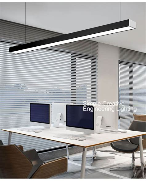 Seamless Connection Modern Aluminum Pendant Office Lighting Led Linear