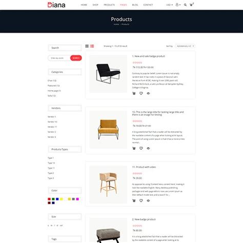 Diana Furniture Bootstrap5 Template