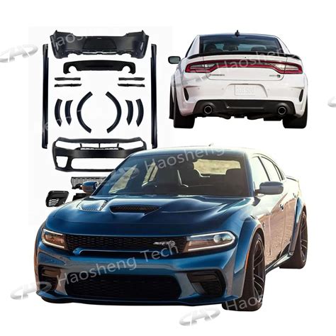 Charger Srt Hellcat Style Front Bumper Lip With Lamp Hole Pp Car Bumpers For Dodge Charger 2015