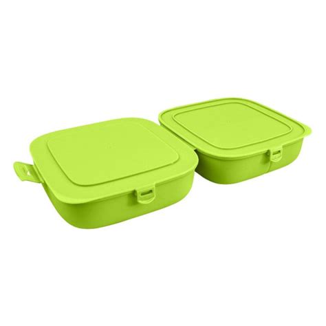 Pojemnik śniadaniowy lunchbox dzielony zielony 2x700 ml 197966 sklep BRW