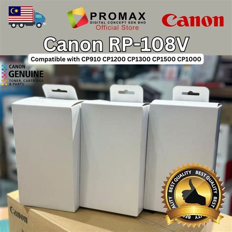 Canon Rp 108v Rp108v Rp 1080v Rp1080v Color Ink And 4r Paper For Selphy