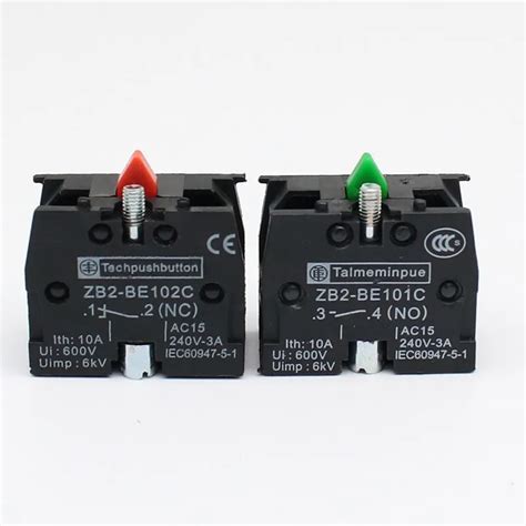 10pcs XB2 Nuit De Contact Terminal ZB2 BE101C Normal Ouvert NO ZB2