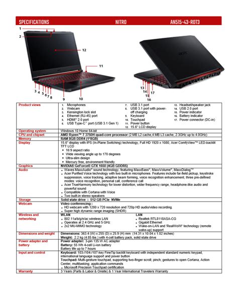 หน้าที่ 1 Acer Nitro 5 An515 43 R0t3 Amd Ryzen 7 3750h Vga Gtx 1650