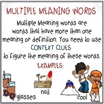 Using Context Clues For Multiple Meaning Words By Oink4PIGTALES TpT