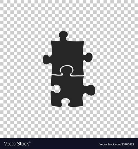 Piece of puzzle icon on transparent background Vector Image