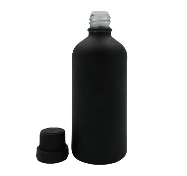 Ml Matte Black Glass Bottles With Mm Dripper Insert And Tamper