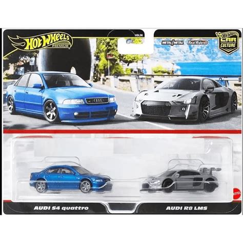 Hot Wheels Premium 1 64 2 Pack Audi S4 Quattro Audi R8 LMS En 2024