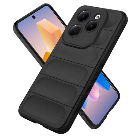 For Infinix Hot Pro Airbag Shock Absorbing Matte Soft Case Lens