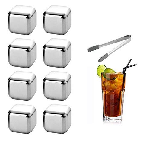 Stainless Steel Ice Cubes, 8 PCS — Deals from SaveaLoonie!