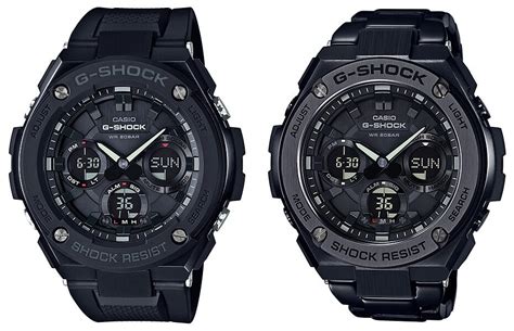 G-Shock Black G-STEEL GST-S100G-1B and GST-S110BD-1B