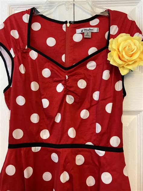 Disney Red Dress With White Flowers