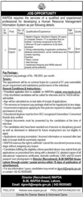 Job Opportunity At Water And Power Development Authority Job