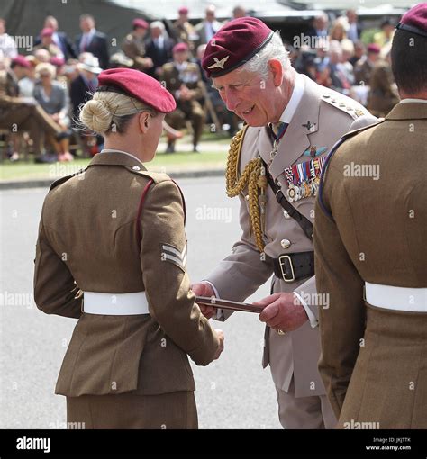 Prince Charles Visits The Parachute Regiment At Merville Barracks In