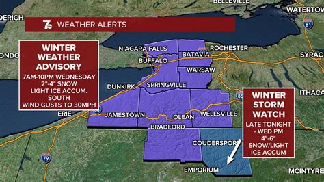 Winter Weather Advisory For Wny Wednesday From 7 Am To 10 Pm