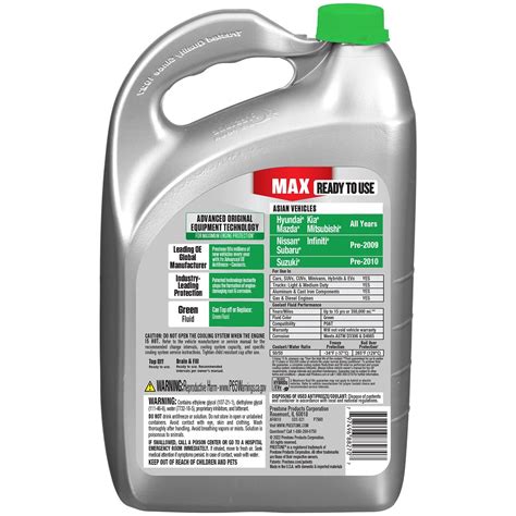 Prestone Antifreeze Coolant Asian Green Premixed Gallon