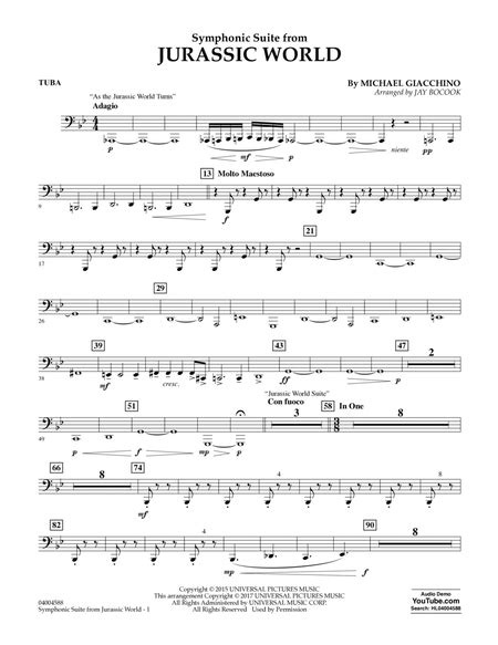 Jurassic World Symphonic Suite Tuba By Jay Bocook Tuba Digital Sheet Music Sheet Music