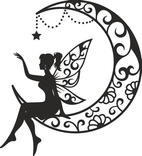 Moon Fairy SVG Moon Fairy PNG Fairy SVG Moon Svg Fairy And Etsy