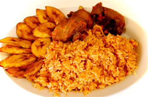 West Africa Cuisine - Jollof Rice And Plantain - Smatfin