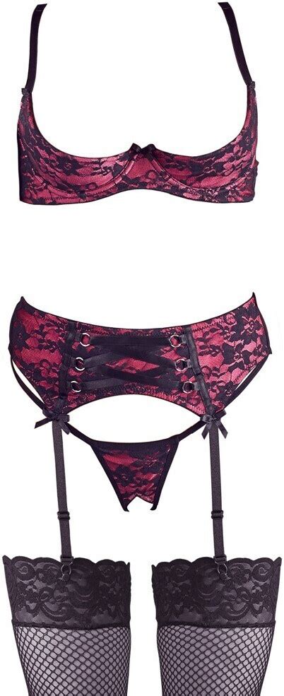 La Finesse Dessous Hebe Set Aus Satin Und Spitze Teilig Ab