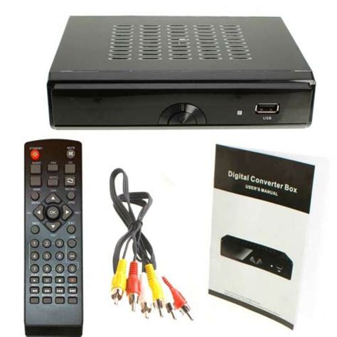 Hdtv Digital Converter Box For Tv Hdmi Cable With Remote View Record