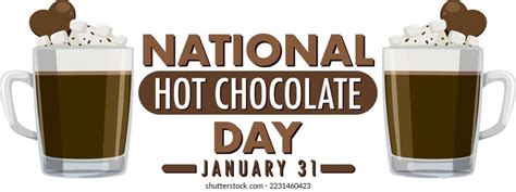 National Hot Chocolate Day Banner Design Stock Vector Royalty Free Shutterstock