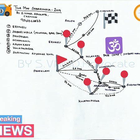 Sabarimala Ayyappa Temple Route Map