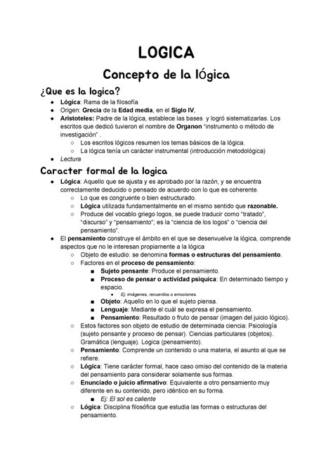 Logica Logica Concepto De La L ógica ¿ Que Es La Logica Lógica Rama