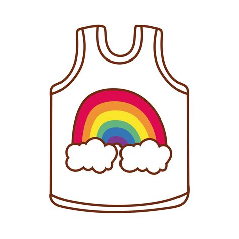 Tank Top With Cute Rainbow Design For Gay Pride Vector Art At Vecteezy