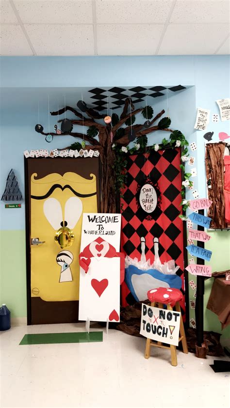 Alice In Wonderland Classroom Door Decor In 2022 Alice In Wonderland