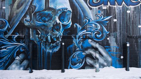 Wallpaper Skull, Graffiti, Street Art, Wall - Graffiti Street Art Background - 2560x1440 ...