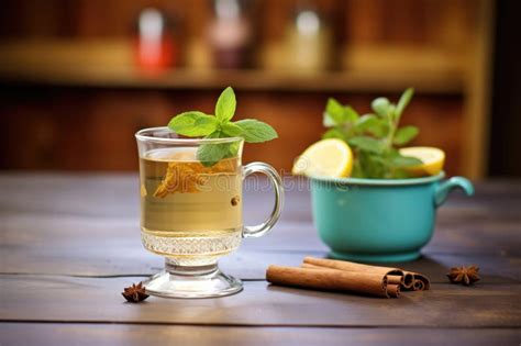 Hot Toddy Cocktail And A Chilled Mojito Stock Photo Image Of Mojito Warm