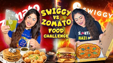 Zomato Vs Swiggy Best Rated Food Challenge For Hours Which Food